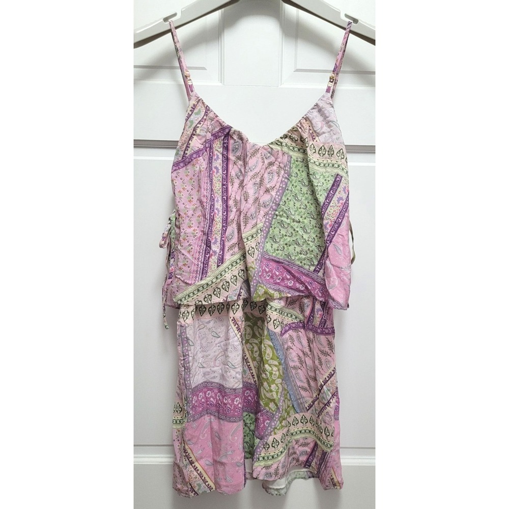 Amanda Uprichard Women's 100% Silk Paisley Print Tiered Mini Dress - Small - Picture 5 of 7